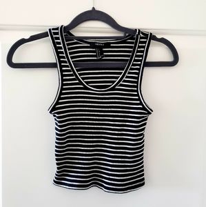 Forever 21 striped crop tank
